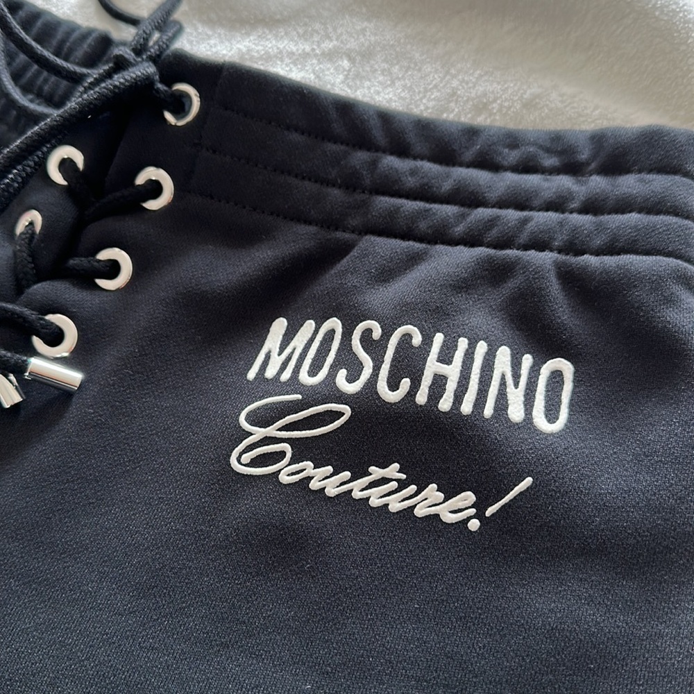 MOSCHINO Couture track shorts black size Small US 4 NEW WITH TAGS - Picture 5 of 7